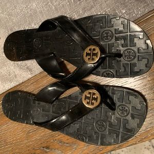 Black plastic Tory Burch Sandals